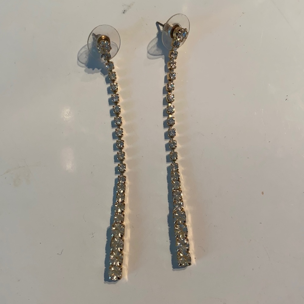 Rhinestone drop earrings